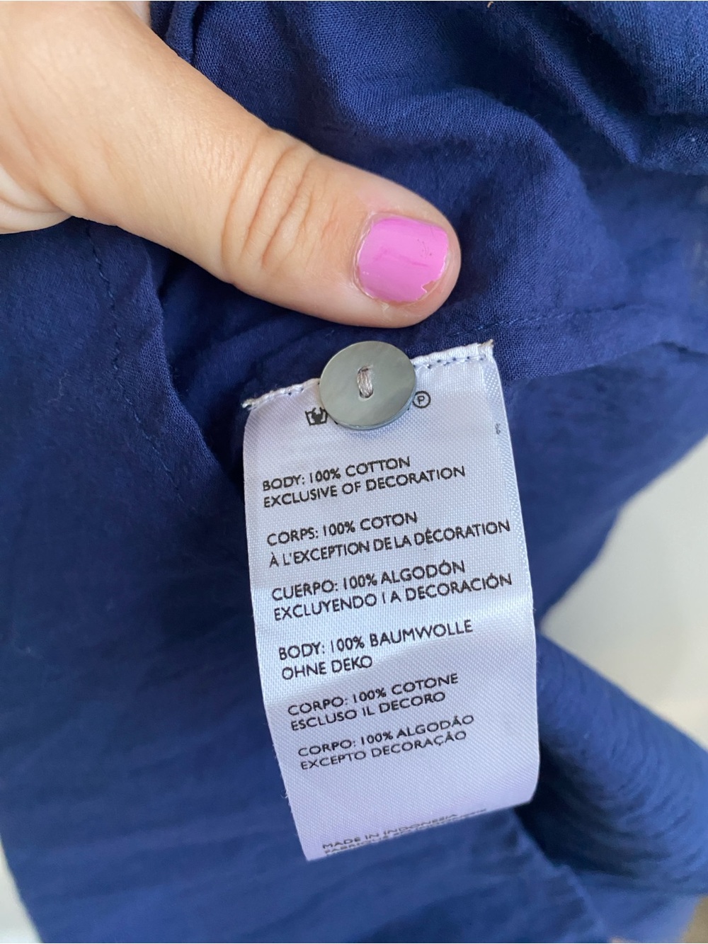 Cleobella Nantucket Navy Tie-Shoulder Button-Down Midi Dress M - Picture 5 of 7